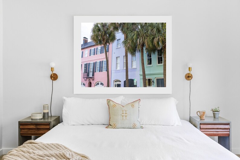 Charleston South Carolina Photography, Charleston wall art, Pretty Pastels Charleston Architecture Print, Lowcountry Art, Rainbow Row Print image 7