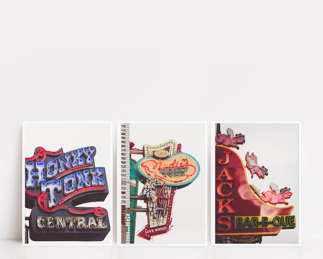 SALE Nashville Wall Decor, Nashville Photography, Neon Sign Photography