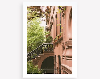 NYC Brownstone Architecture Print, Greenwich Village NYC Wall Art, New York Print, NYC Neighborhoods Art, Autumn in New York