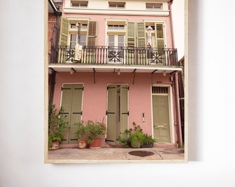 New Orleans photography | French Quarter Architecture  print | Colorful New Orleans Wall Art | Pink New Orleans Wall Art | Nola wall art