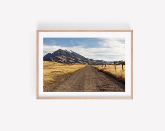 Montana mountain photography, Montana wall Art, Paradise Valley Montana Print, Ranch Wall Art, large montana landscape print, montana print