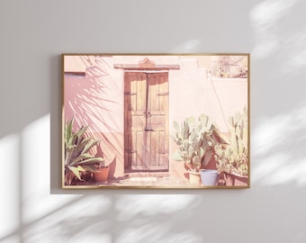 West Texas Wall Art, Western Photography Print, Pink Southwestern Architecture Print, Texas Ranch Wall Art,