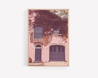 New Orleans Photography - Unframed | Garden District New Orleans | NOLA Print | Pink Wall Decor | New Orleans Architecture Print | nola art