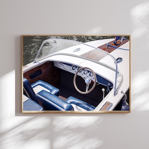 Vintage Boat Wall Art, Lake House Decor, Chris Craft Print, Wooden Boat Print, Chris craft boat art, Classic Lake Boat Photo, Lake Home Art