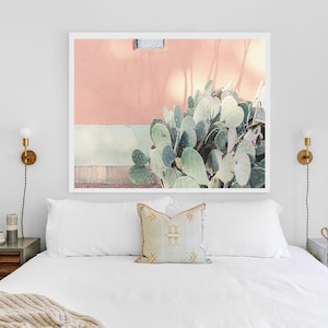 Marfa Wall Art, West Texas Photography, Cactus Wall Art, Pink Decor, Living Room Art, Texas Decor, boho wall art, southwestern photography
