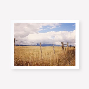 Montana print, Montana wall Art, Bridger Mountains Print, Ranch Wall Art, large montana landscape print, montana prairie, big sky country