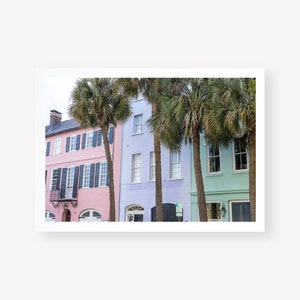 Charleston South Carolina Photography, Charleston wall art, Pretty Pastels Charleston Architecture Print, Lowcountry Art, Rainbow Row Print image 5