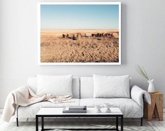 West Texas Photography | Cattle Art | Ranch Decor | Texas photography | Texas Landscape Art | "Morning Commute" Unframed Print