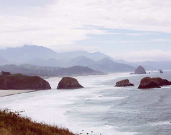 Cannon beach photography. oregon photography, oregon coast, pacific ocean, coastal decor, large wall art, neutral colors, beach decor, ocean