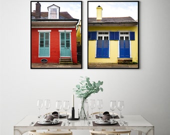 SALE Unframed New Orleans Print Set, French Quarter Wall Art Sets, Colorful New Orleans Photography, French Quarter Photography