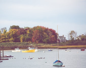 Coastal Maine Art | Kennebunkport Photography | New England Decor | Coastal Wall Art | Large wall art | Autumn in Maine