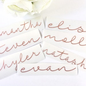 Name Decals | Script Custom Stickers to Personalize any Hard Smooth Surface | First name or last name vinyl decals