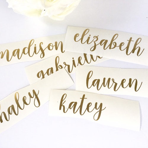 Name Decals Custom Stickers to Personalize Any Hard Smooth Etsy