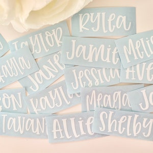 Name, Word, Phrase Decals | Custom Stickers to Personalize any Hard Smooth Surface | First name vinyl decals