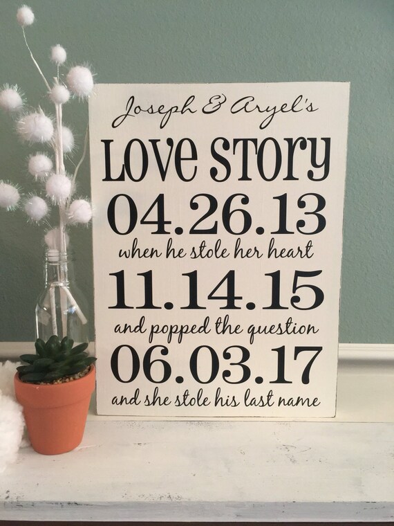 Important Dates Sign Wedding Decor Ideas Bridal Shower Gift Etsy