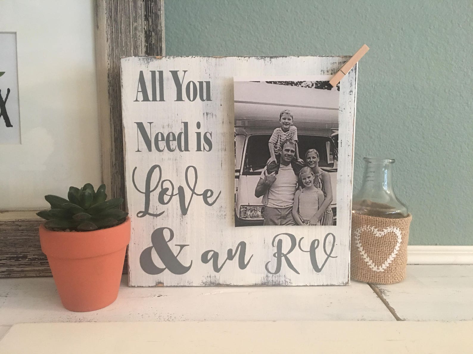 RV Picture Frame Gift Camping RV Photo Frame Sign All You Etsy