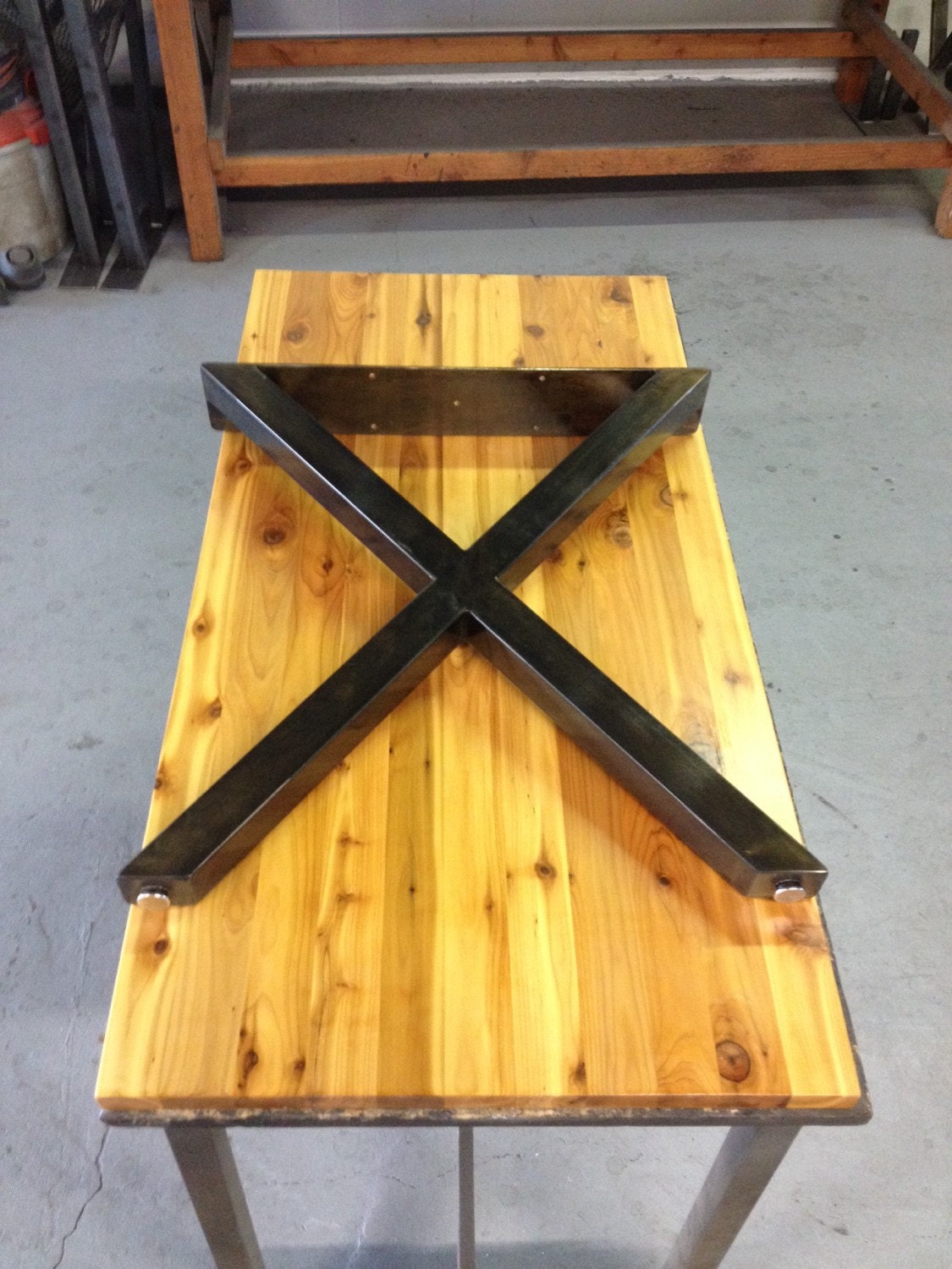 X Metal Table Legs SET OF 2 2 x 2 Steel Tube