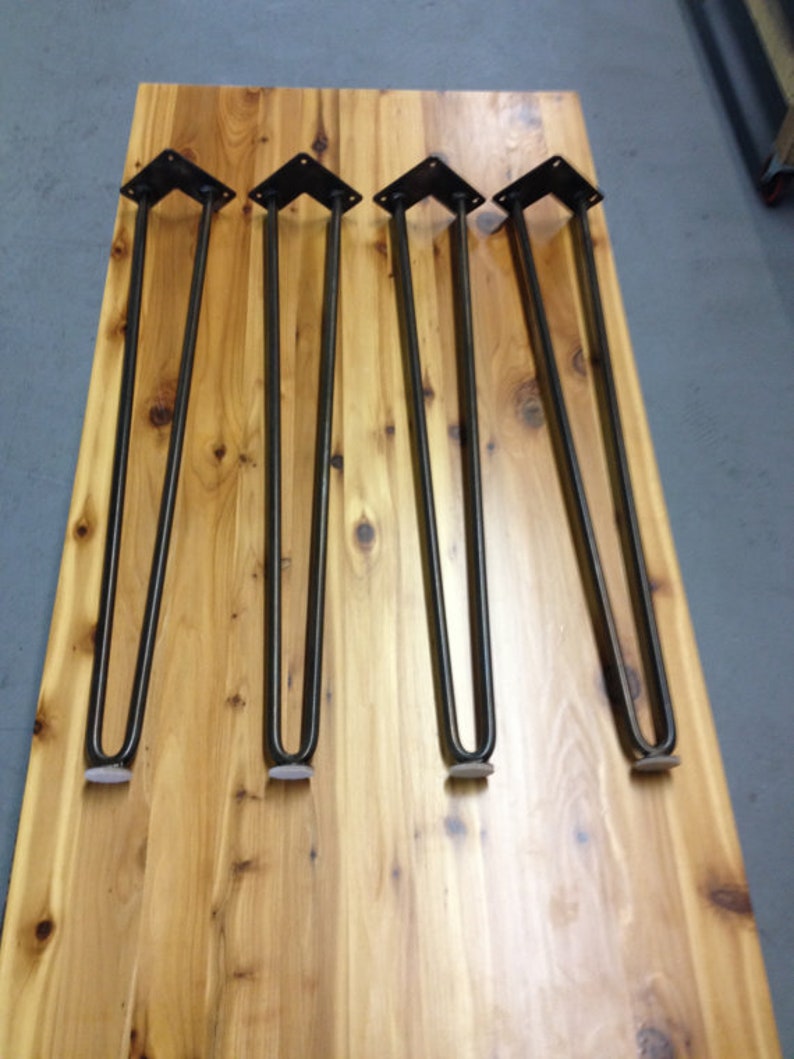 Hairpin Legs Set of 4 Heavy Duty 1/2 Rod With Round Etsy