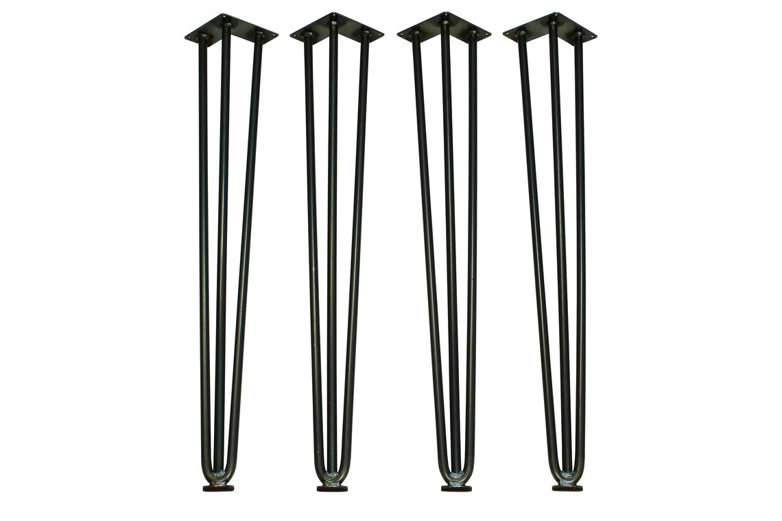 Hairpin Legs Set of 4 Round Felt Bottoms Heavy Duty Etsy