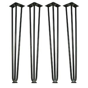 Hairpin Legs Set of 4 Round Felt Bottoms Heavy Duty Bild 1