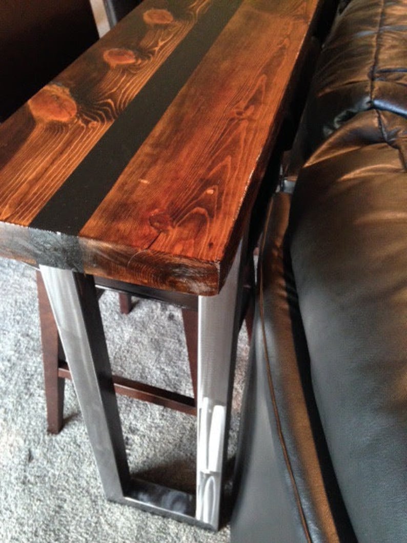 Metal Table Legs U Style Brushed Nickel Finish Set of 2 Etsy