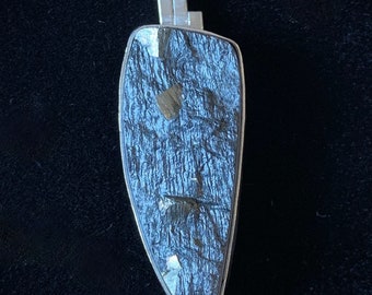 PYRITE IN SCHIST Sterling Silver Pendant