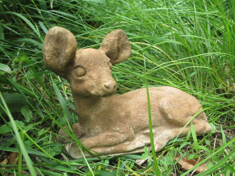 Bambi in the Garden Statue Etsy Canada