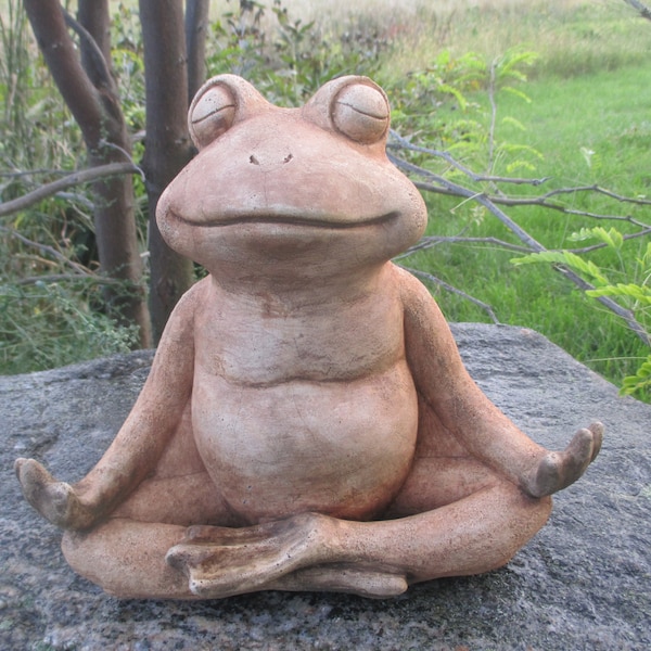 Yoga Frog In Meditation Statue