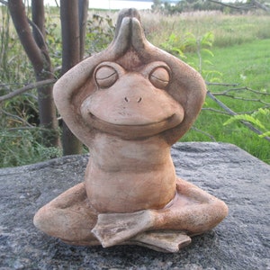 Yoga Frog In A Lotus Position Statue