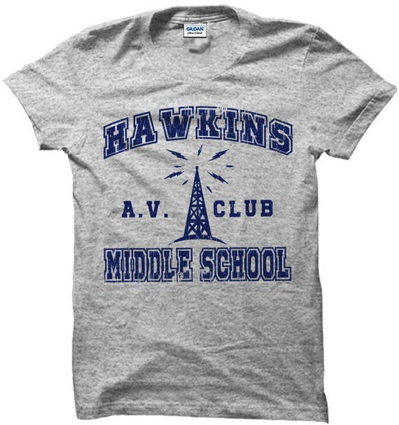 Stranger Things Shirt T Shirt Hawkins Middle School Av Club Etsy