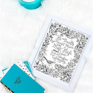 Psalm 91:1 He That Dwells in the Secret Place coloring page