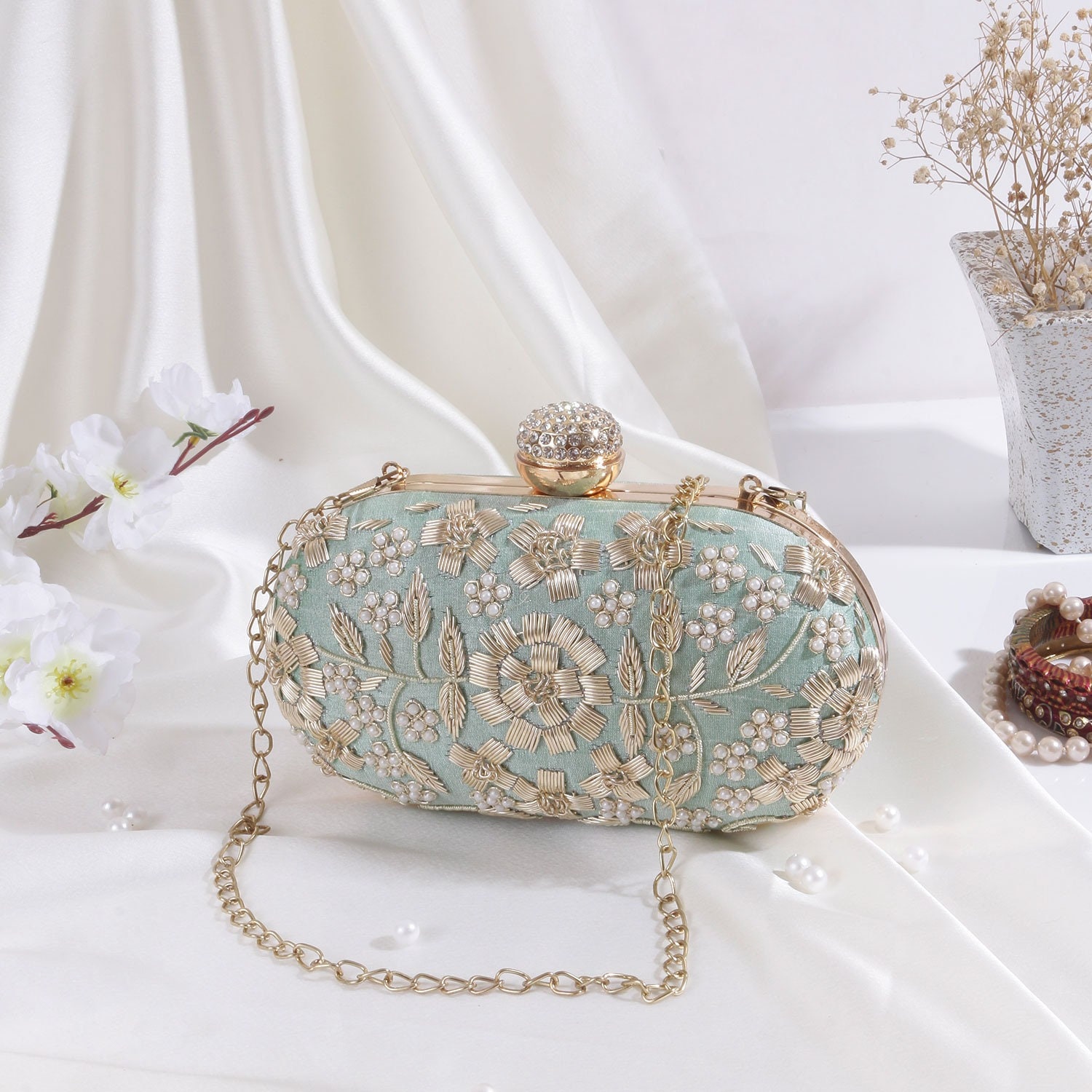 Bridal Shine Marriage Purse Handle Golden Color | Udaan - B2B Buying for  Retailers