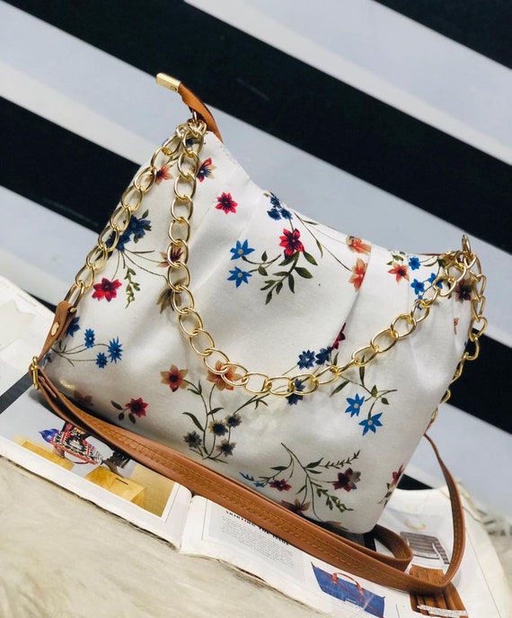 Floral Print Women Shoulder Crossbody Bag Satin Handbag For Women Elegant  Bags For Women Fashion Tassel Messenger Clutch Purse - AliExpress