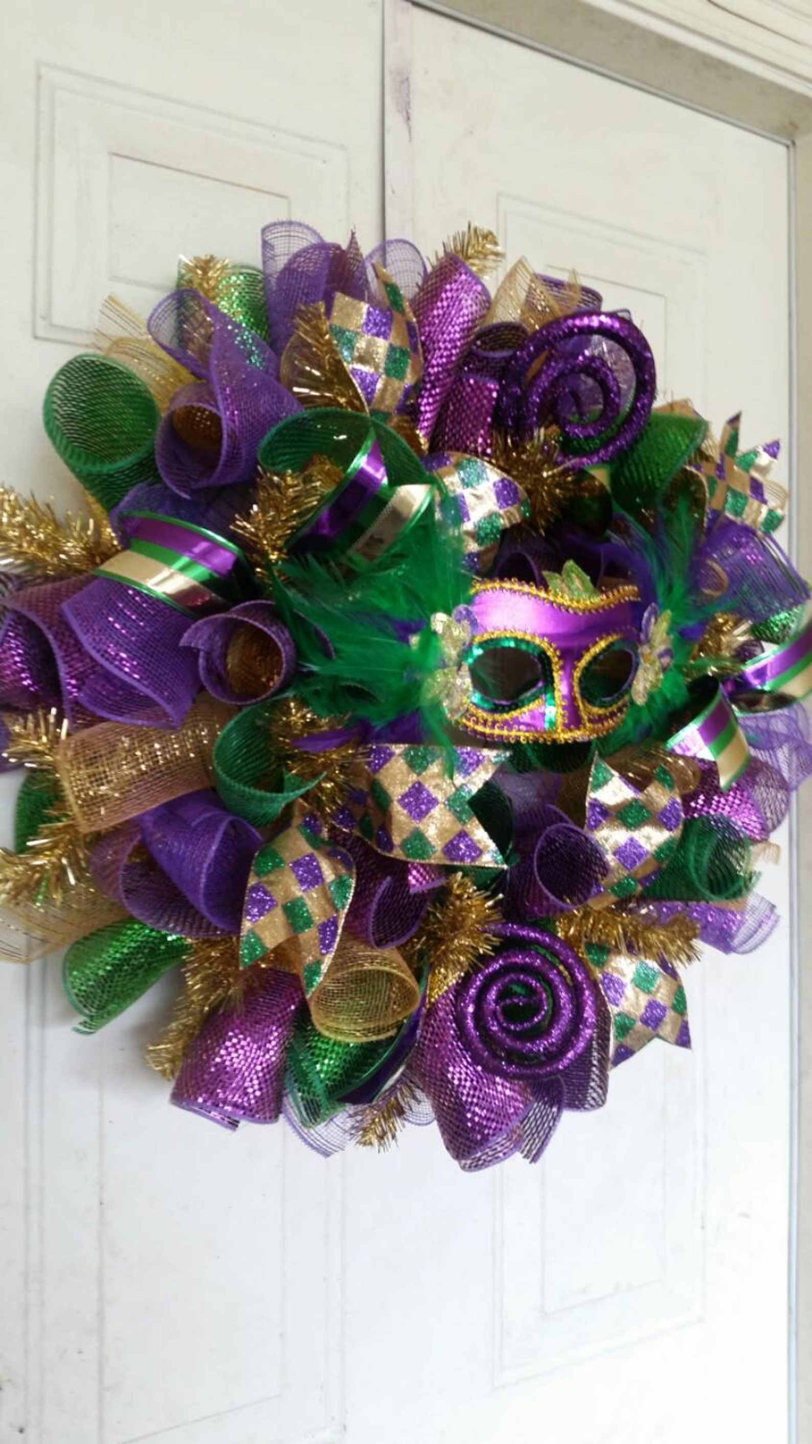 mardi gras wreath 24 inch