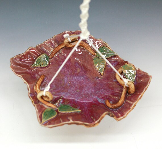 Items similar to Hanging Ceramic Bird Feeder on Etsy