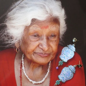 Boucles d'oreilles ethniques asiatiques, Bijoux chinois, look vintage, Fujigirls image 10
