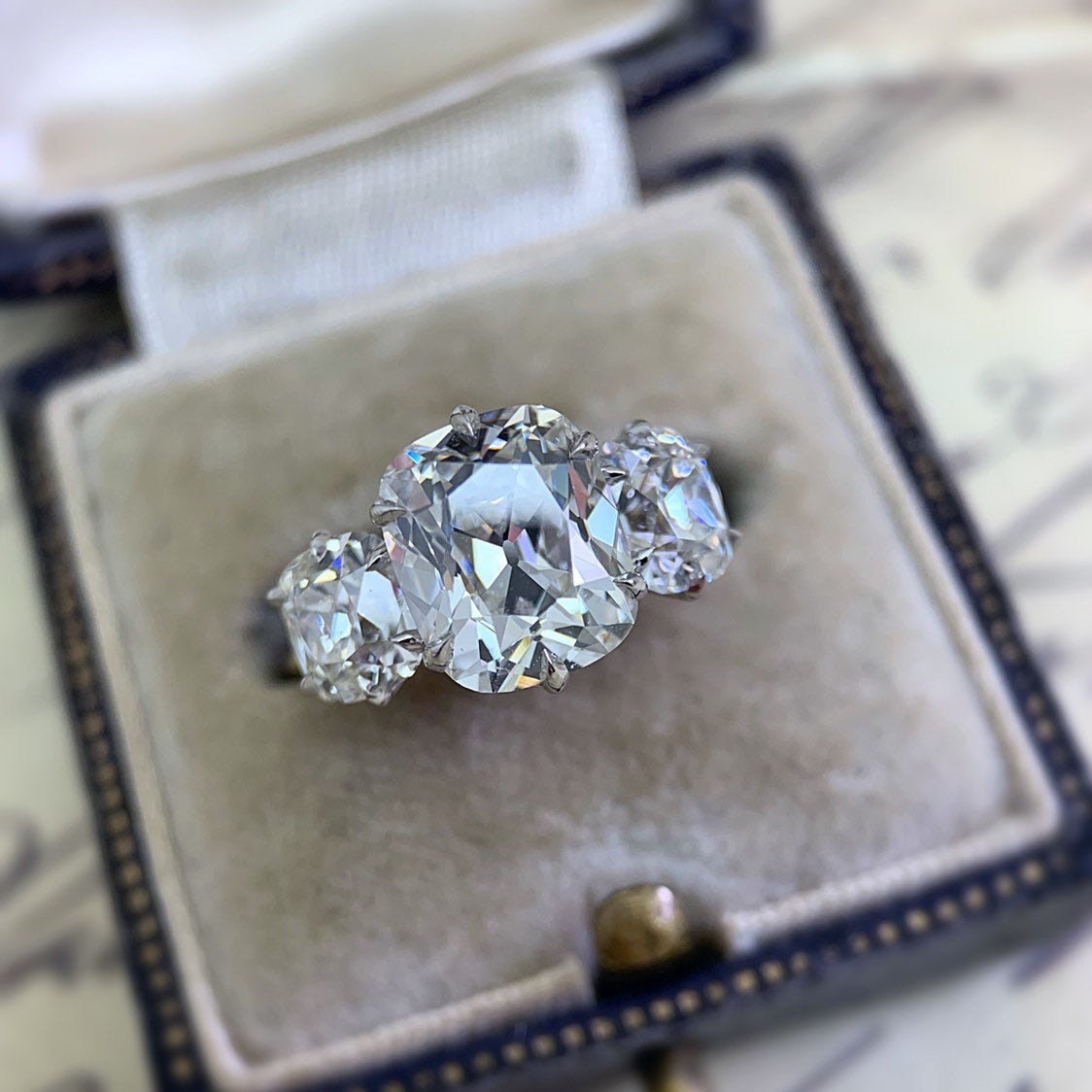 The Karissa Style Three Stone Diamond Ring Setting | Etsy