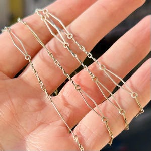 Art Deco Long 835 Silver Chain, Germany, Early 20th Century Antique Necklace