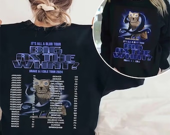 Draake J Coole Big As The What Tour 2024 T Shirt, It's All Blur Tour Sweatshirt, Draake Album Merch, 2024 Music Concert Hoodie Gift for fan