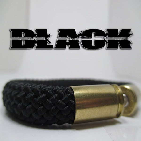 Black Bullet Casing Bracelet (9mm , 40 cal , .45ACP)