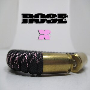 Rose X Military and Second Amendment Paracord Bullet Bracelet
