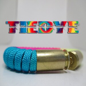 Tie Dye Military and Second Amendment Paracord Bullet Bracelet