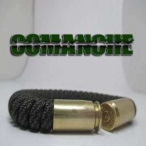 Comanche Military and Second Amendment Paracord Bullet Bracelet