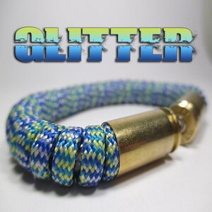 Glitter Military and Second Amendment Paracord Bullet Bracelet