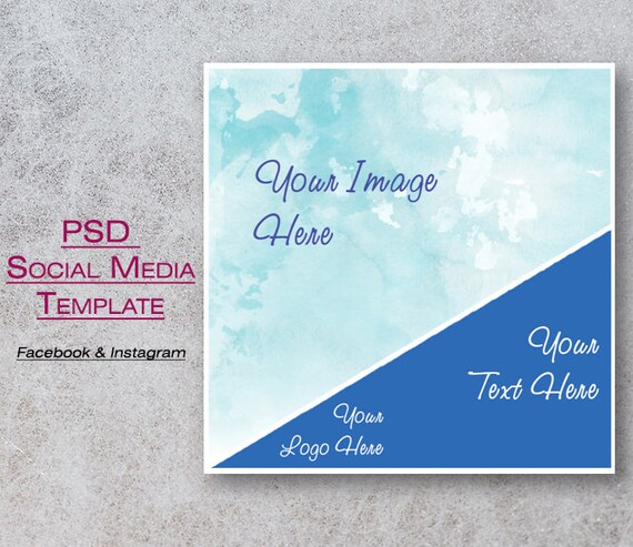 Download Free Social Media Post Blue Website Banner Template For Facebook (PSD) - Best Design Mockup ...