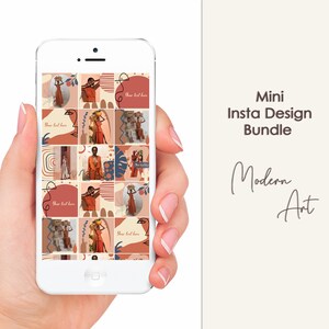 Instagram Post Templates, Highlight Covers IG kit, Universal Insta Neutral Icons Set, Abstract Social Media Stories kit, Digital Delivery