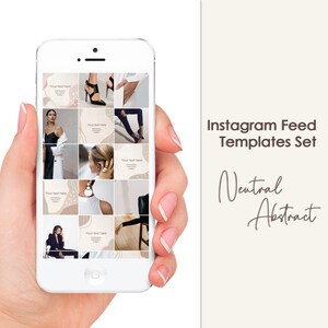 Instagram Post Templates, Full Instadesign of Highlight Icons & Stories, Universal IG profile, Social Media Abstract kit, Digital Delivery