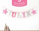 Customized Handmade Fabric Garlands - 5 Large Letter Name