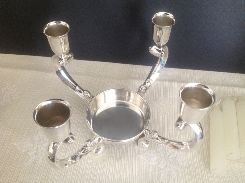 Reed and Barton Silver Plated Candle Holder Centerpiece With Etsy