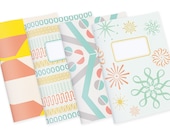 CLOSEOUT SALE // Set of 4 Notebooks // Handmade Blank Notebook // Ideal as diary, notepad, day planner, to do list // Discount set